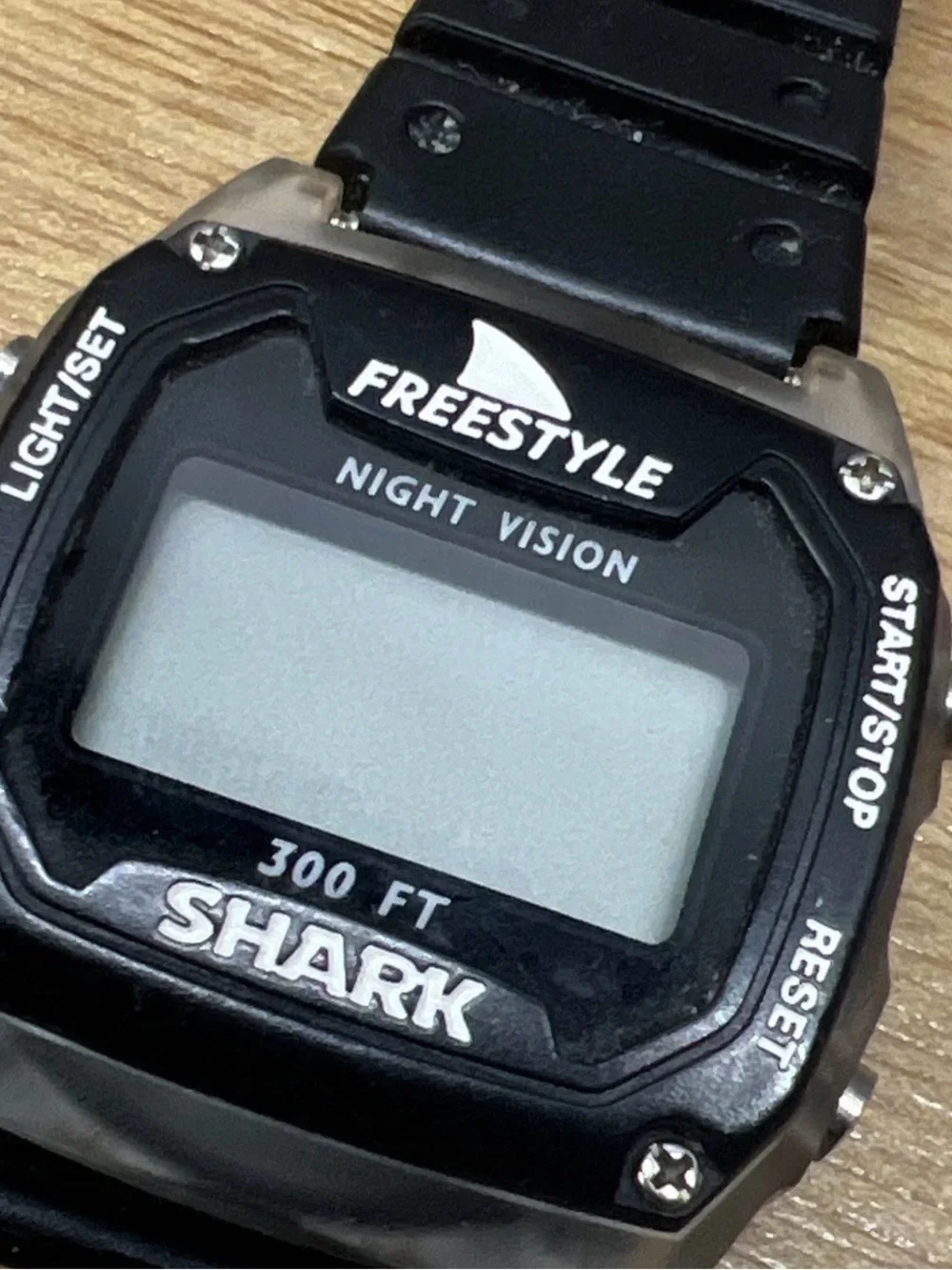 Vintage Freestyle Night Vision 300ft Shark Digital Mens Watch